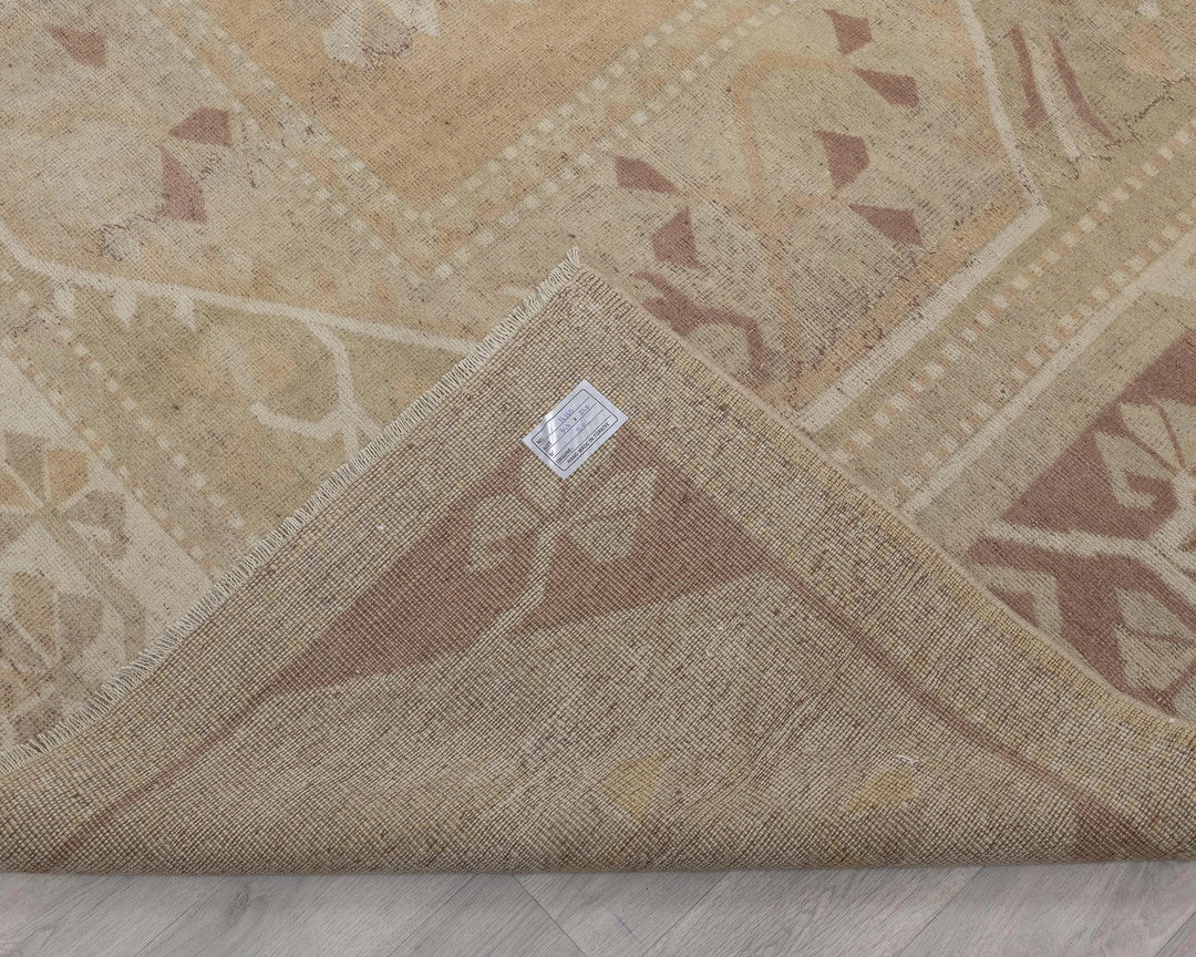 Multicolor Turkish Oushak Rug 8' 6" x 11' 5" Hand-Knotted texture