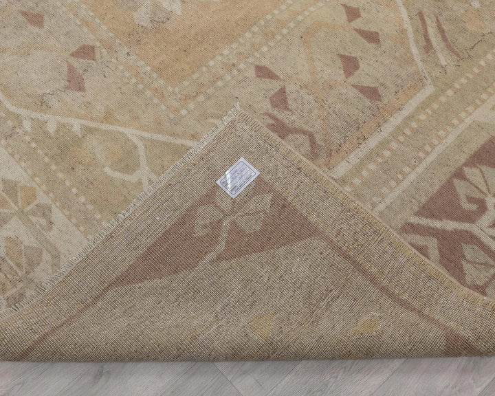 Multicolor Turkish Oushak Rug 8' 6" x 11' 5" Hand-Knotted texture
