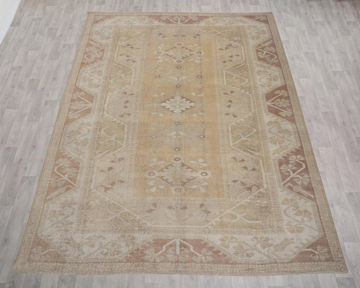 Multicolor Turkish Oushak Rug 8' 6" x 11' 5" Hand-Knotted reverse