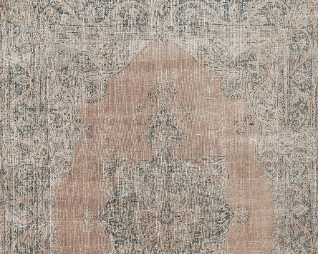 Red Turkish Oushak Rug 7' 2" x 10' Hand-Knotted | No. VR14141