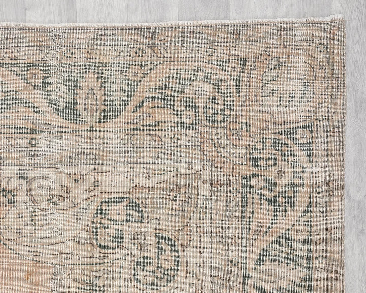 Red Turkish Oushak Rug 7' 2" x 10' Hand-Knotted | No. VR14141