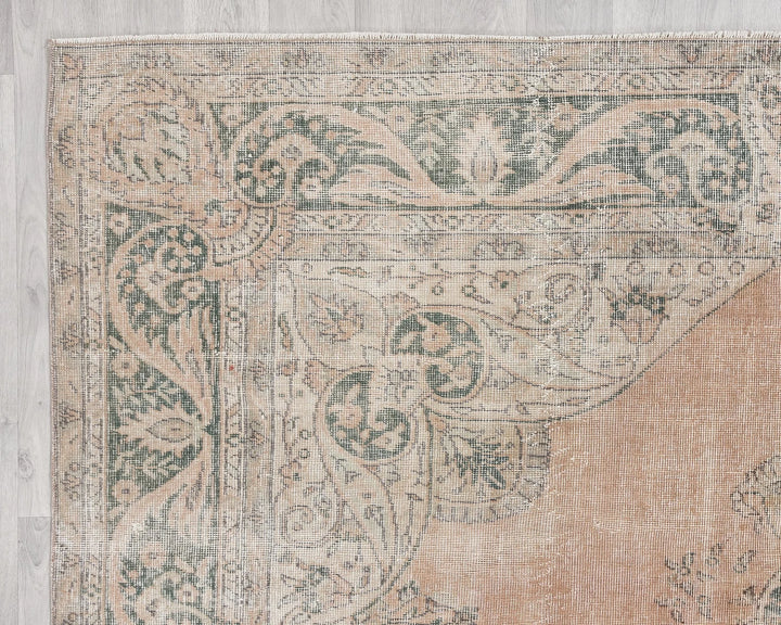 Red Turkish Oushak Rug 7' 2" x 10' Hand-Knotted | No. VR14141