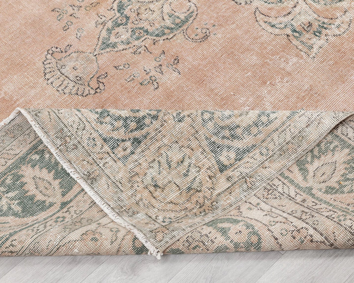 Red Turkish Oushak Rug 7' 2" x 10' Hand-Knotted | No. VR14141