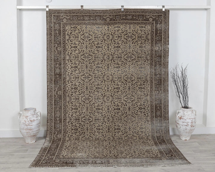 Multicolor Turkish Oushak Rug 6' 6" x 9' 9" Hand-Knotted | No. VR14181