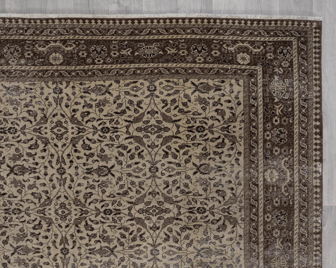 Multicolor Turkish Oushak Rug 6' 6" x 9' 9" Hand-Knotted | No. VR14181