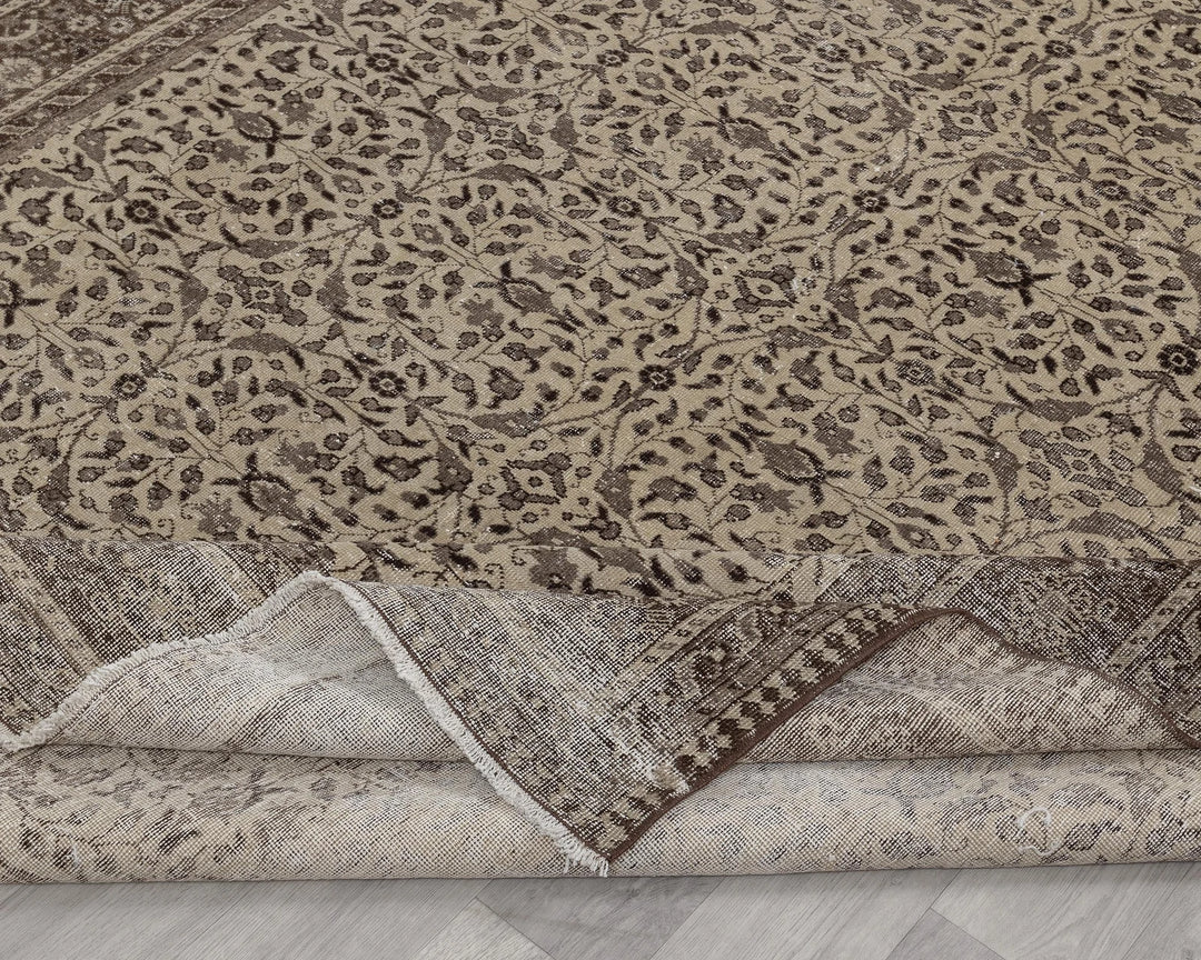 Multicolor Turkish Oushak Rug 6' 6" x 9' 9" Hand-Knotted | No. VR14181