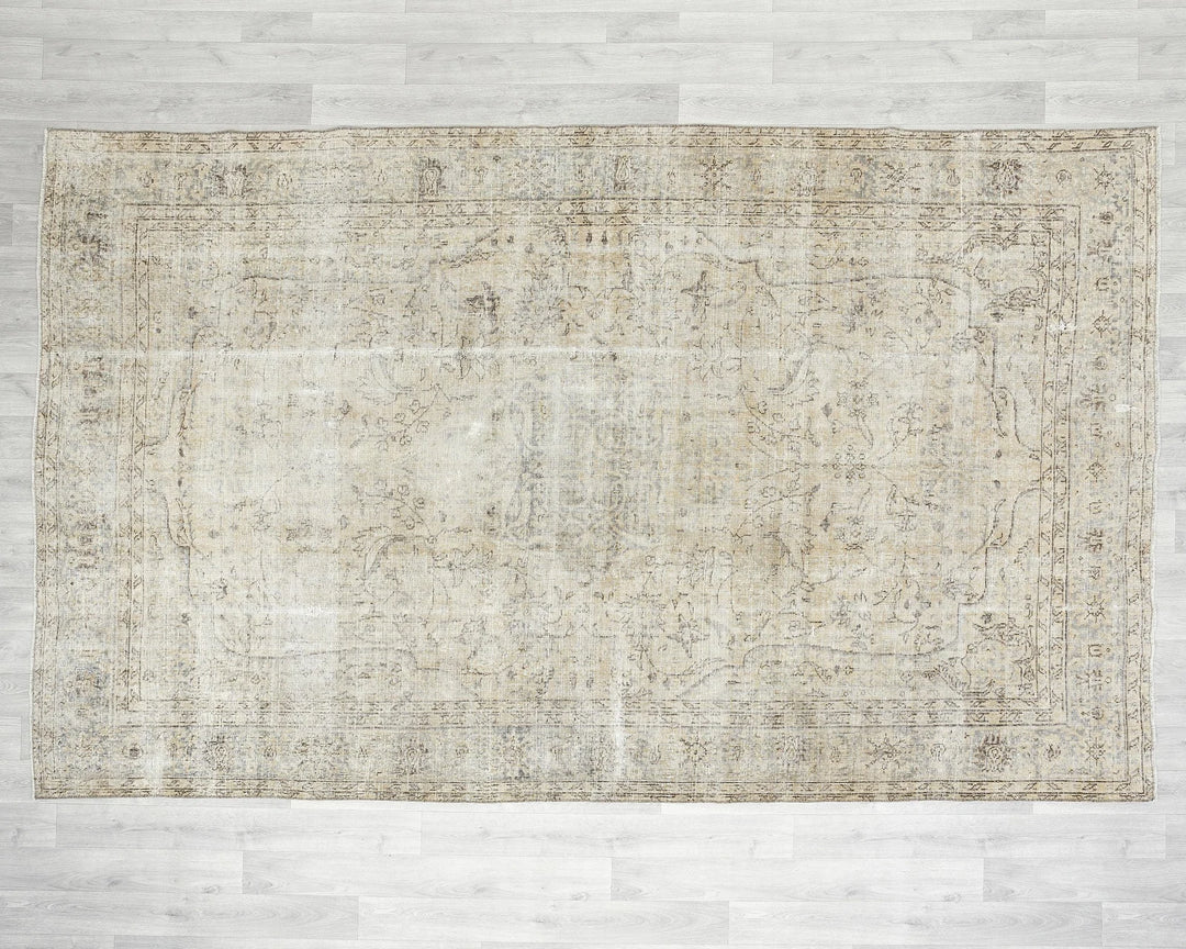 Multicolor Turkish Oushak Rug 6' 5" x 9' 11" Hand-Knotted | No. VR14217