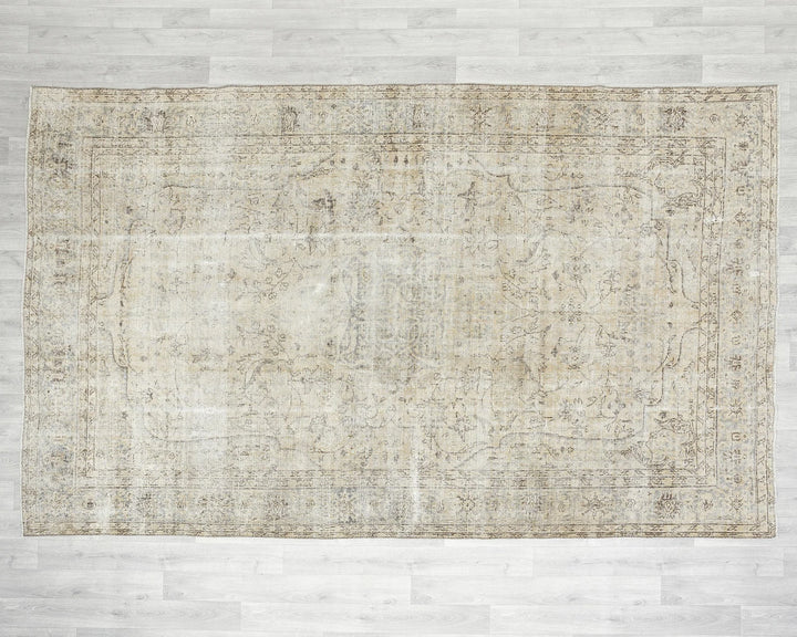 Multicolor Turkish Oushak Rug 6' 5" x 9' 11" Hand-Knotted | No. VR14217