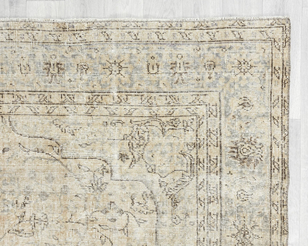 Multicolor Turkish Oushak Rug 6' 5" x 9' 11" Hand-Knotted | No. VR14217