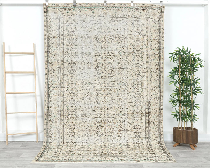 Multicolor Turkish Oushak Rug 5' 8" x 9' Hand-Knotted | No. VR14247