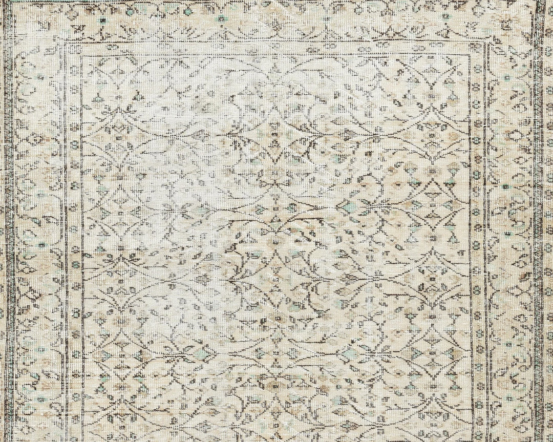 Multicolor Turkish Oushak Rug 5' 8" x 9' Hand-Knotted | No. VR14247