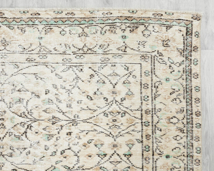 Multicolor Turkish Oushak Rug 5' 8" x 9' Hand-Knotted | No. VR14247