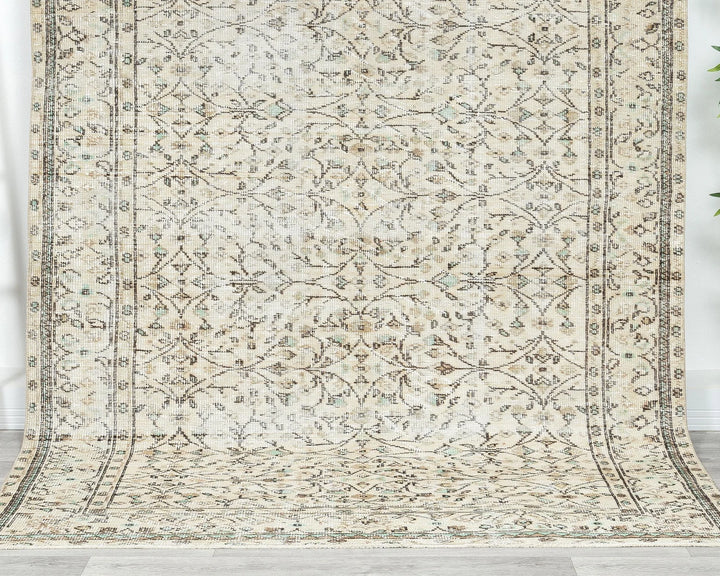 Multicolor Turkish Oushak Rug 5' 8" x 9' Hand-Knotted | No. VR14247