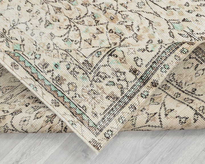 Multicolor Turkish Oushak Rug 5' 8" x 9' Hand-Knotted | No. VR14247