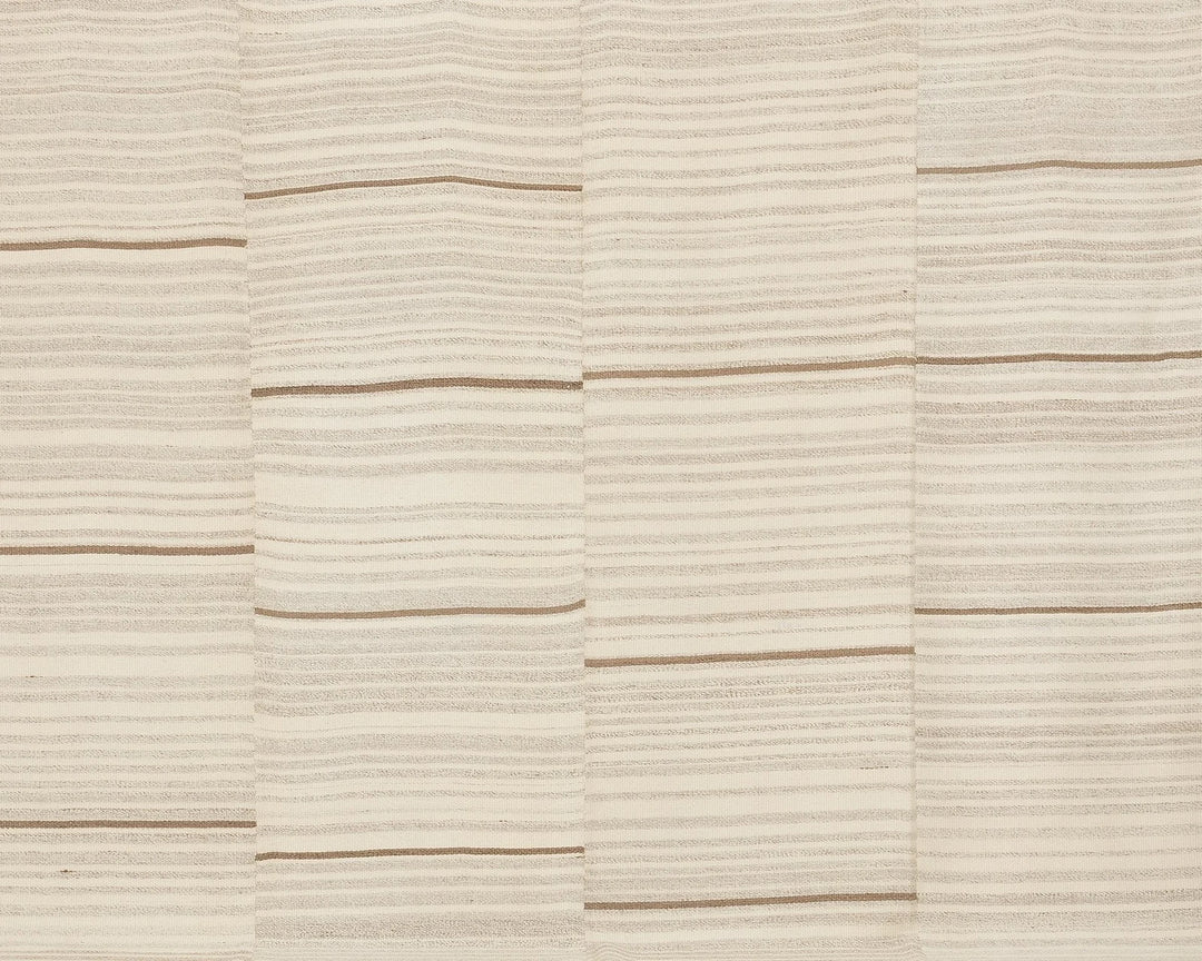 Beige Turkish Kilim Rug 9' 6" x 13' Flat-Weave | No. VR14380