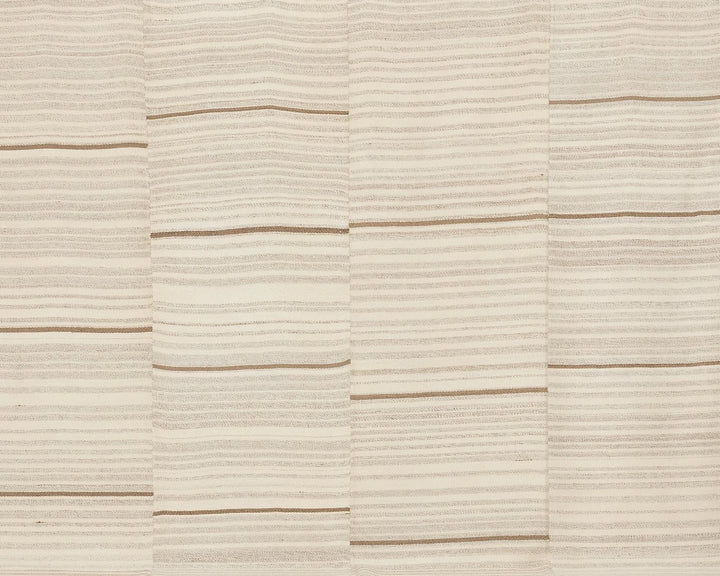 Beige Turkish Kilim Rug 9' 6" x 13' Flat-Weave | No. VR14380