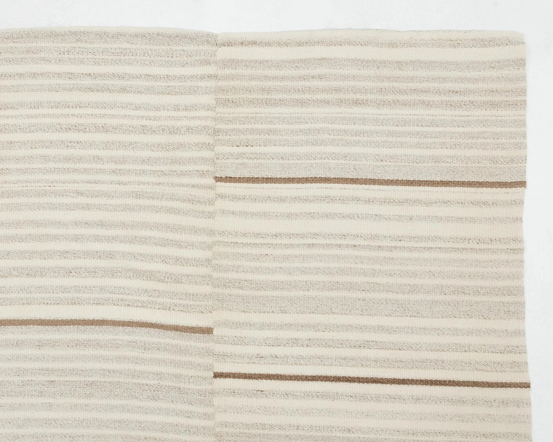 Beige Turkish Kilim Rug 9' 6" x 13' Flat-Weave | No. VR14380