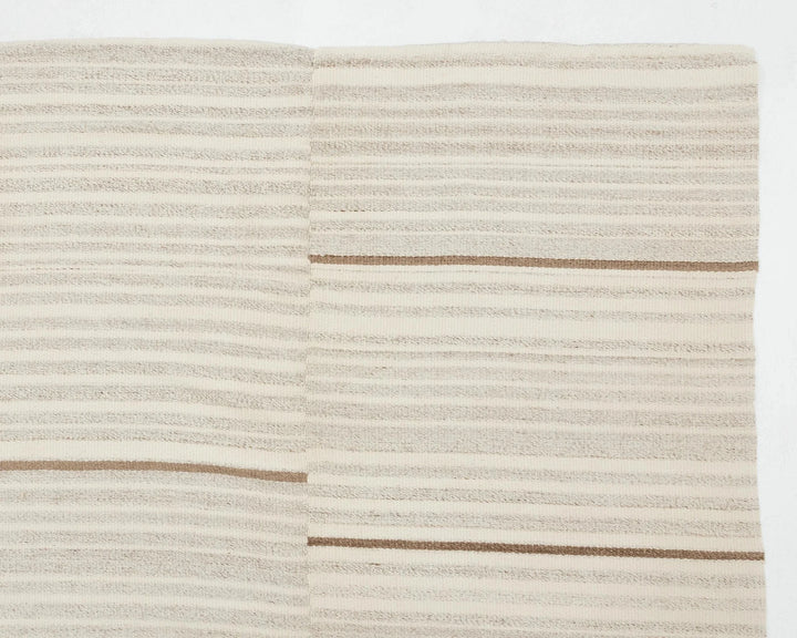 Beige Turkish Kilim Rug 9' 6" x 13' Flat-Weave | No. VR14380