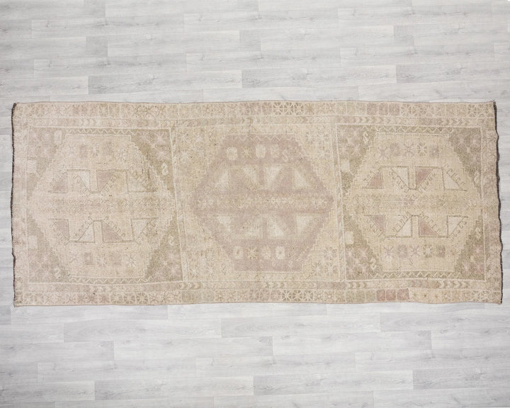 Multicolor Turkish Oushak Rug 4' 3" x 10' 1" Hand-Knotted | No. VR14451