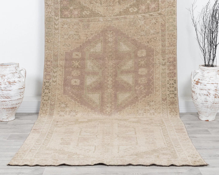 Multicolor Turkish Oushak Rug 4' 3" x 10' 1" Hand-Knotted | No. VR14451