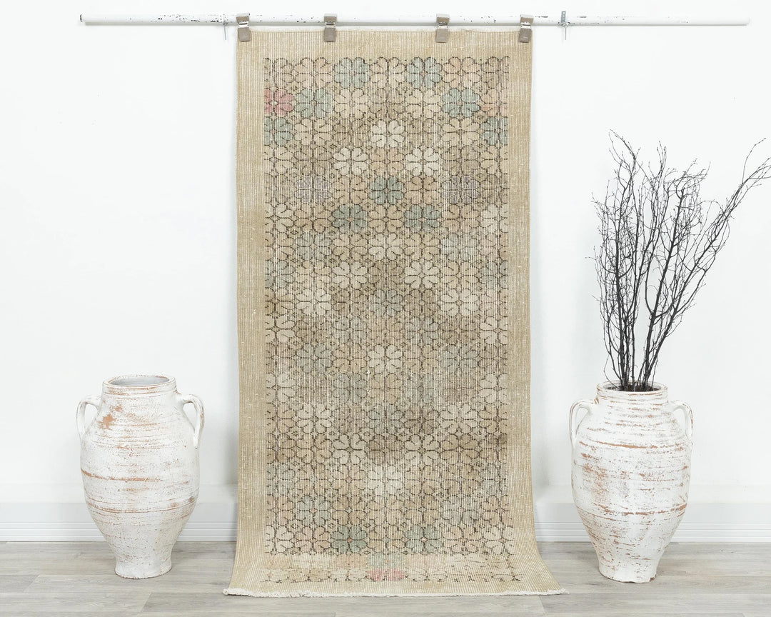 Multicolor Turkish Oushak Rug 3' 4" x 5' 10" Hand-Knotted | No. VR14455