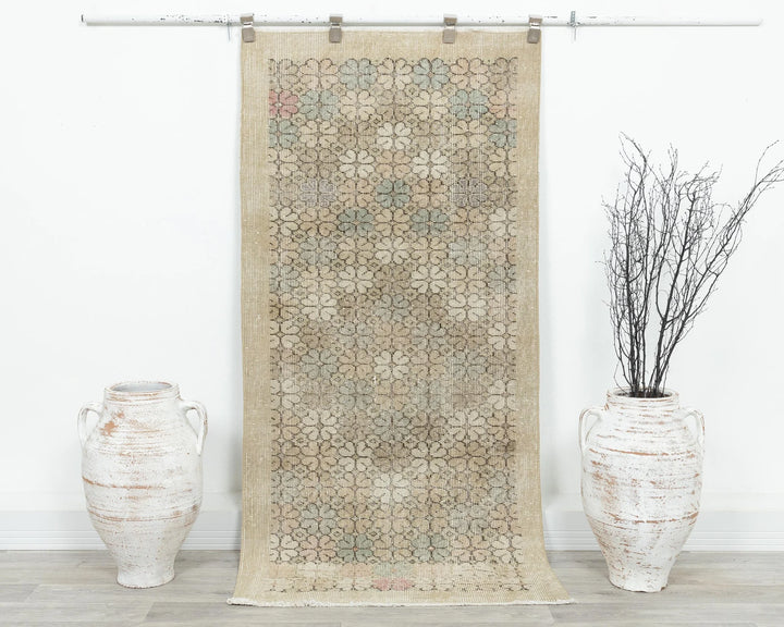 Multicolor Turkish Oushak Rug 3' 4" x 5' 10" Hand-Knotted | No. VR14455