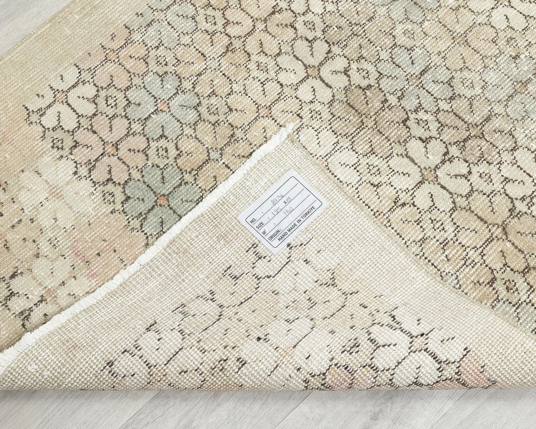 Multicolor Turkish Oushak Rug 3' 4" x 5' 10" Hand-Knotted | No. VR14455