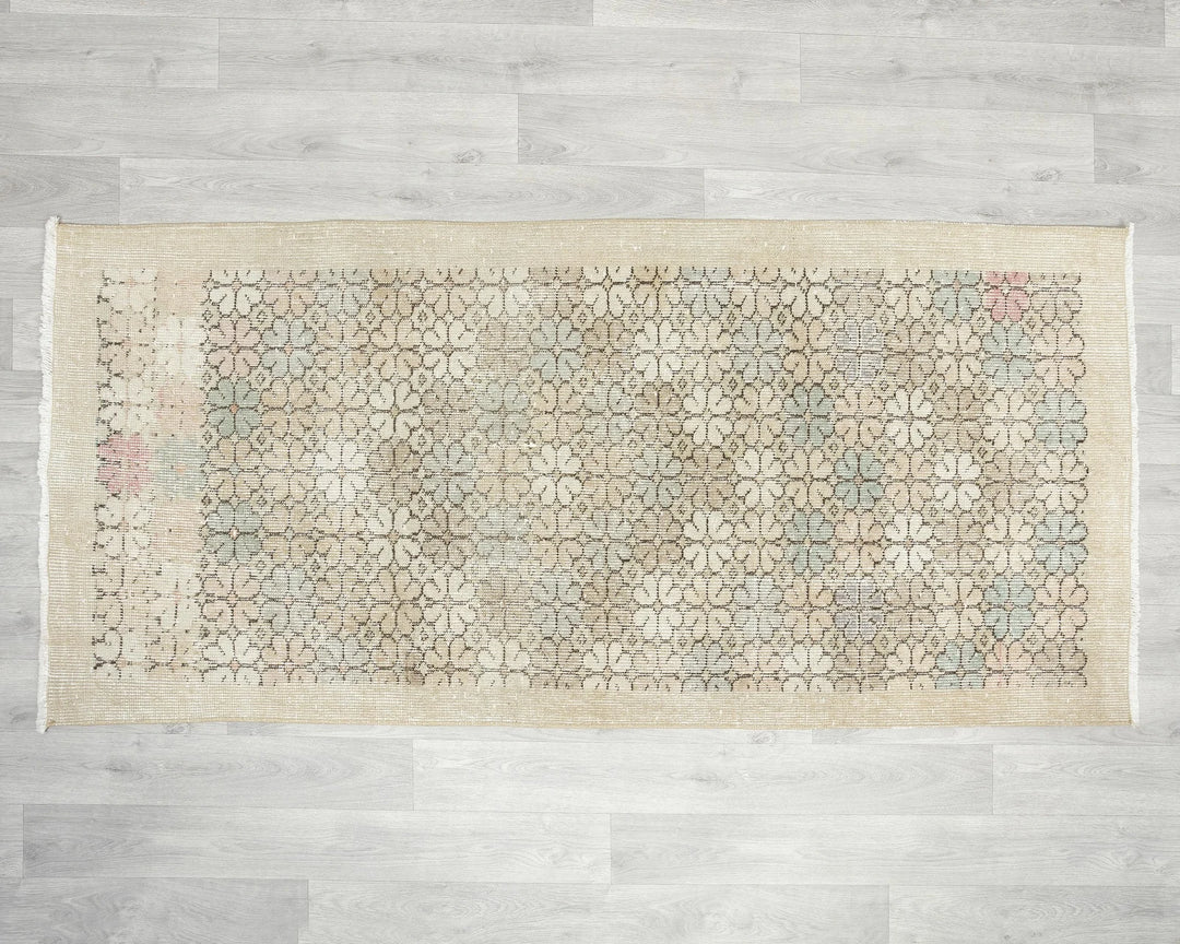 Multicolor Turkish Oushak Rug 3' 4" x 5' 10" Hand-Knotted | No. VR14455
