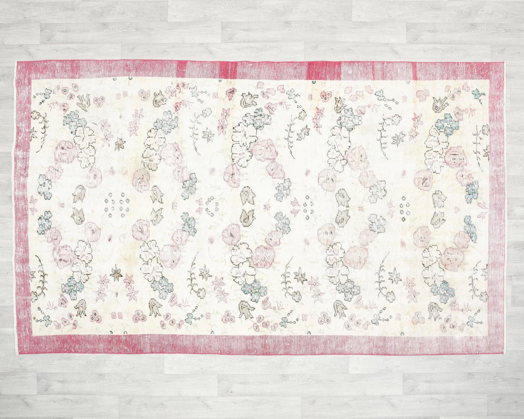 Multicolor Turkish Oushak Rug 5'5" x 8'8" Hand-Knotted | No. VR14510