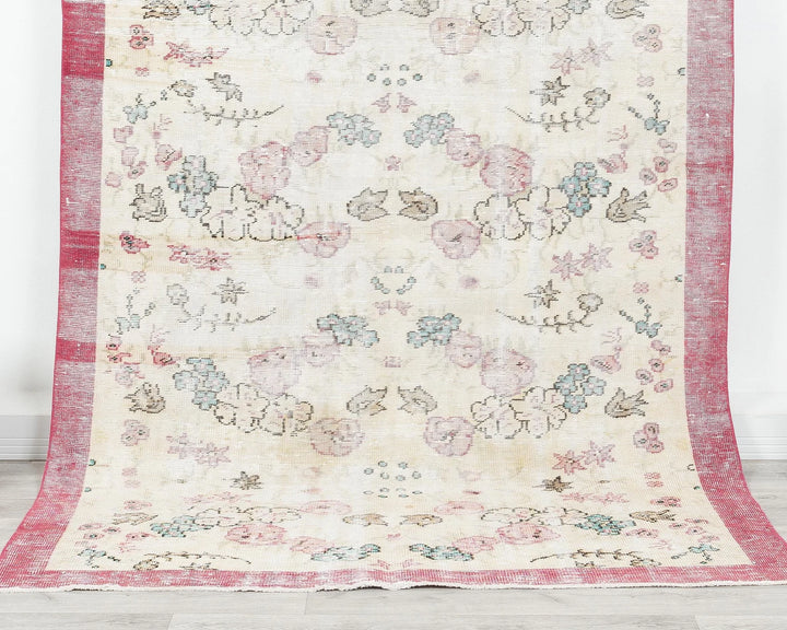 Multicolor Turkish Oushak Rug 5'5" x 8'8" Hand-Knotted | No. VR14510