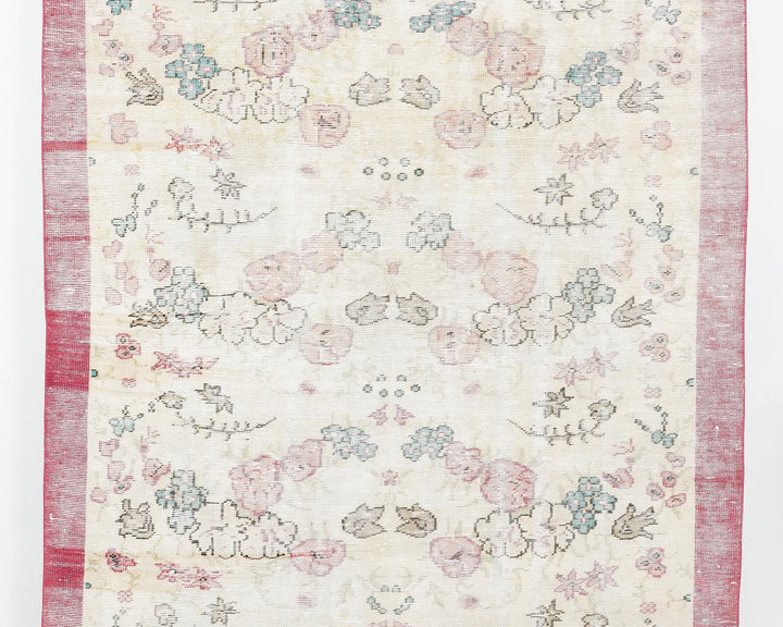 Multicolor Turkish Oushak Rug 5'5" x 8'8" Hand-Knotted | No. VR14510