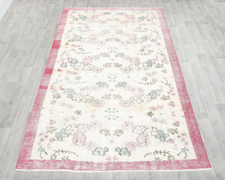 Multicolor Turkish Oushak Rug 5'5" x 8'8" Hand-Knotted | No. VR14510