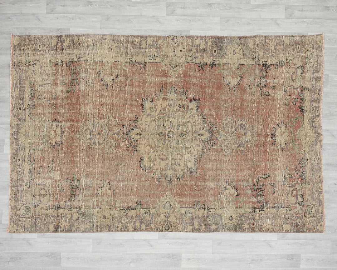 Multicolor Turkish Oushak Rug 5'10" x 8'6" Hand-Knotted | No. VR14511