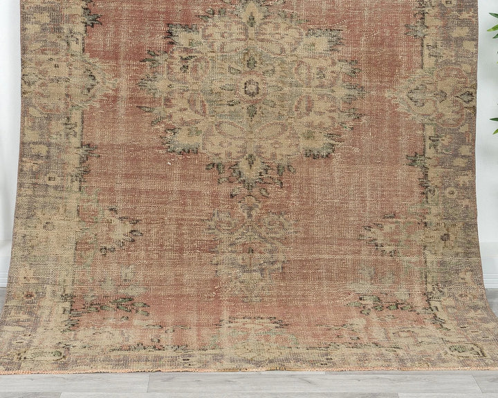 Multicolor Turkish Oushak Rug 5'10" x 8'6" Hand-Knotted | No. VR14511