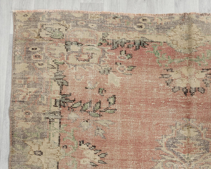 Multicolor Turkish Oushak Rug 5'10" x 8'6" Hand-Knotted | No. VR14511