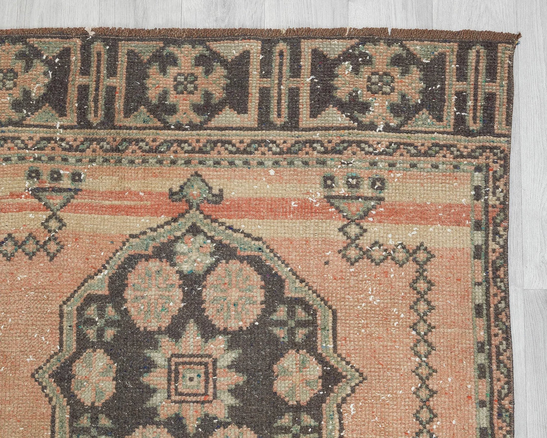Multicolor Turkish Oushak Rug 3' x 11' 4" Hand-Knotted | No. VR14562