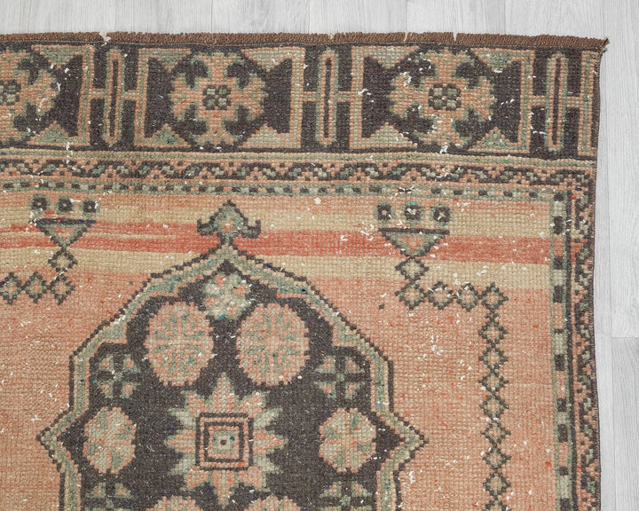 Multicolor Turkish Oushak Rug 3' x 11' 4" Hand-Knotted | No. VR14562