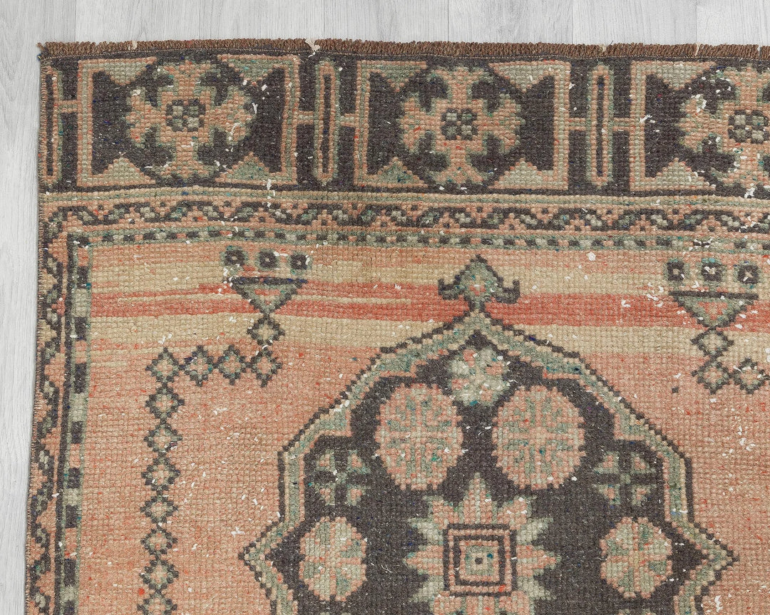 Multicolor Turkish Oushak Rug 3' x 11' 4" Hand-Knotted | No. VR14562