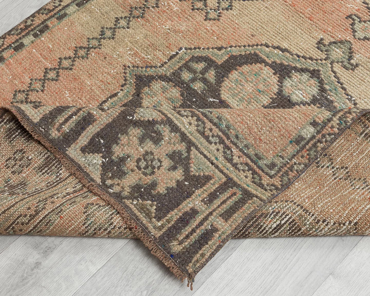 Multicolor Turkish Oushak Rug 3' x 11' 4" Hand-Knotted | No. VR14562