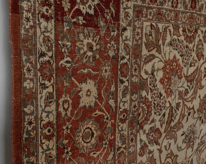 Multicolor Turkish Oushak Rug 9' 10" x 13' 11" Hand-Knotted close-up