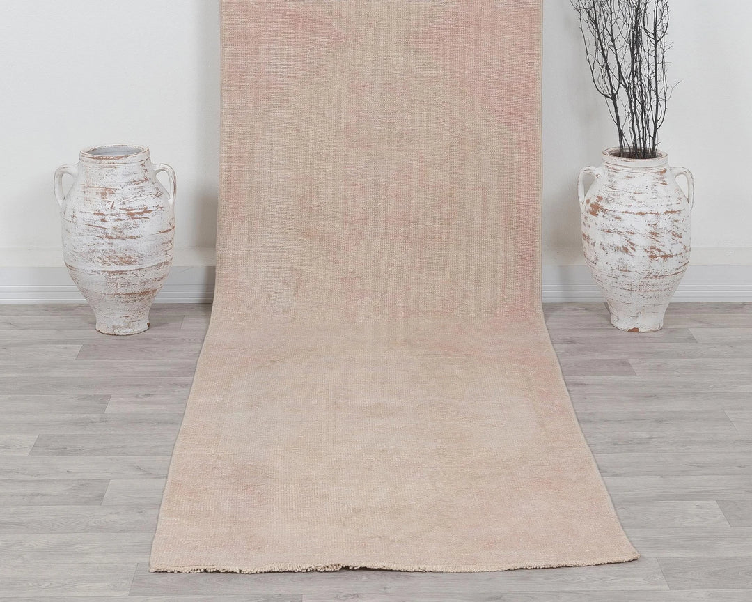 Multicolor Turkish Oushak Rug 3' 2" x 11' 7" Hand-Knotted | No. VR14675