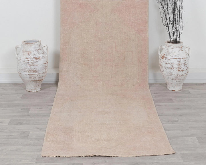 Multicolor Turkish Oushak Rug 3' 2" x 11' 7" Hand-Knotted | No. VR14675