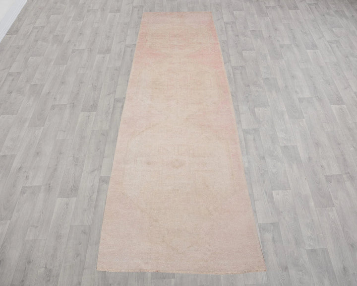Multicolor Turkish Oushak Rug 3' 2" x 11' 7" Hand-Knotted | No. VR14675
