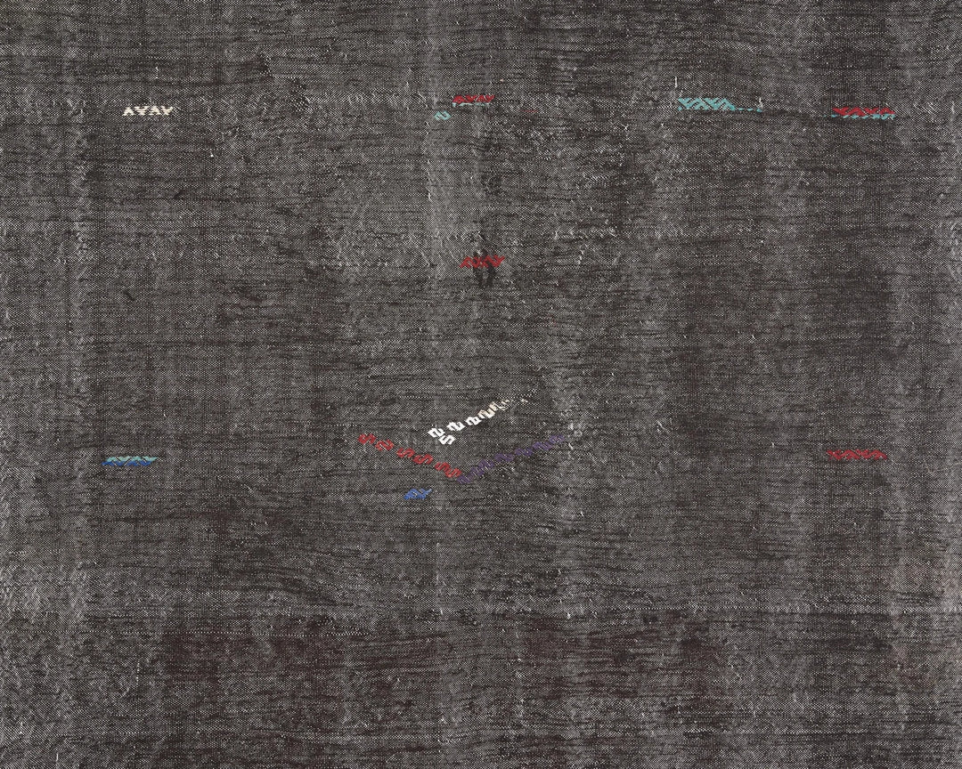 Brown Turkish Kilim Rug 6'9" x 9'10" Flat-Weave | No. VR14889
