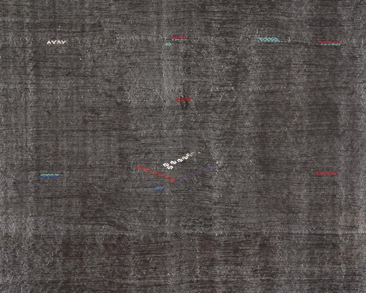 Brown Turkish Kilim Rug 6'9" x 9'10" Flat-Weave | No. VR14889