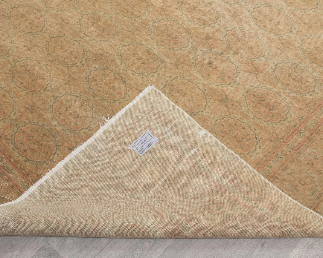 Beige Turkish Oushak Rug 8' 4" x 12' 2" Hand-Knotted | No. VR14986