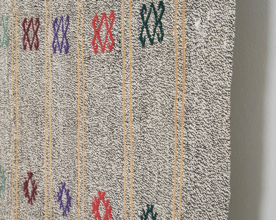 Gray Turkish Kilim Rug 5' 7" x 8' 6" Flat-Weave | No. VR15060