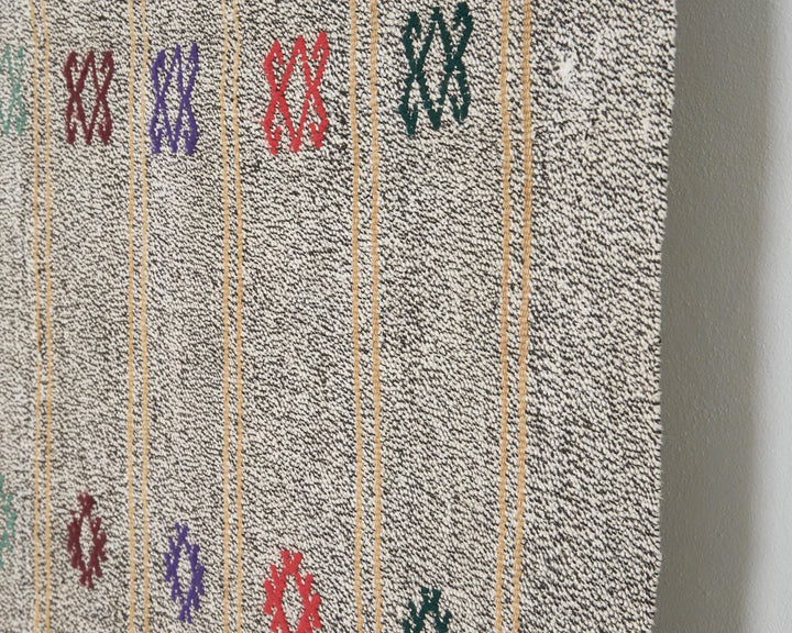 Gray Turkish Kilim Rug 5' 7" x 8' 6" Flat-Weave | No. VR15060