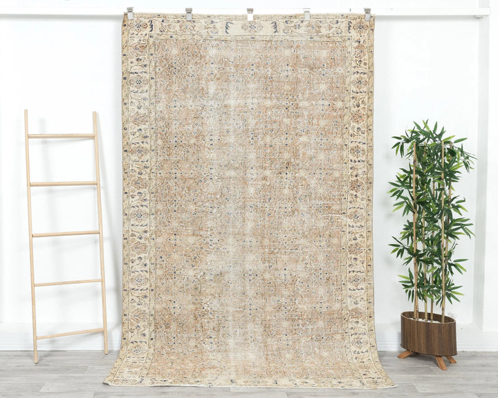 Multicolor Turkish Vintage Rug 4' 8" x 7' 1" Hand-Knotted | No. VR15168