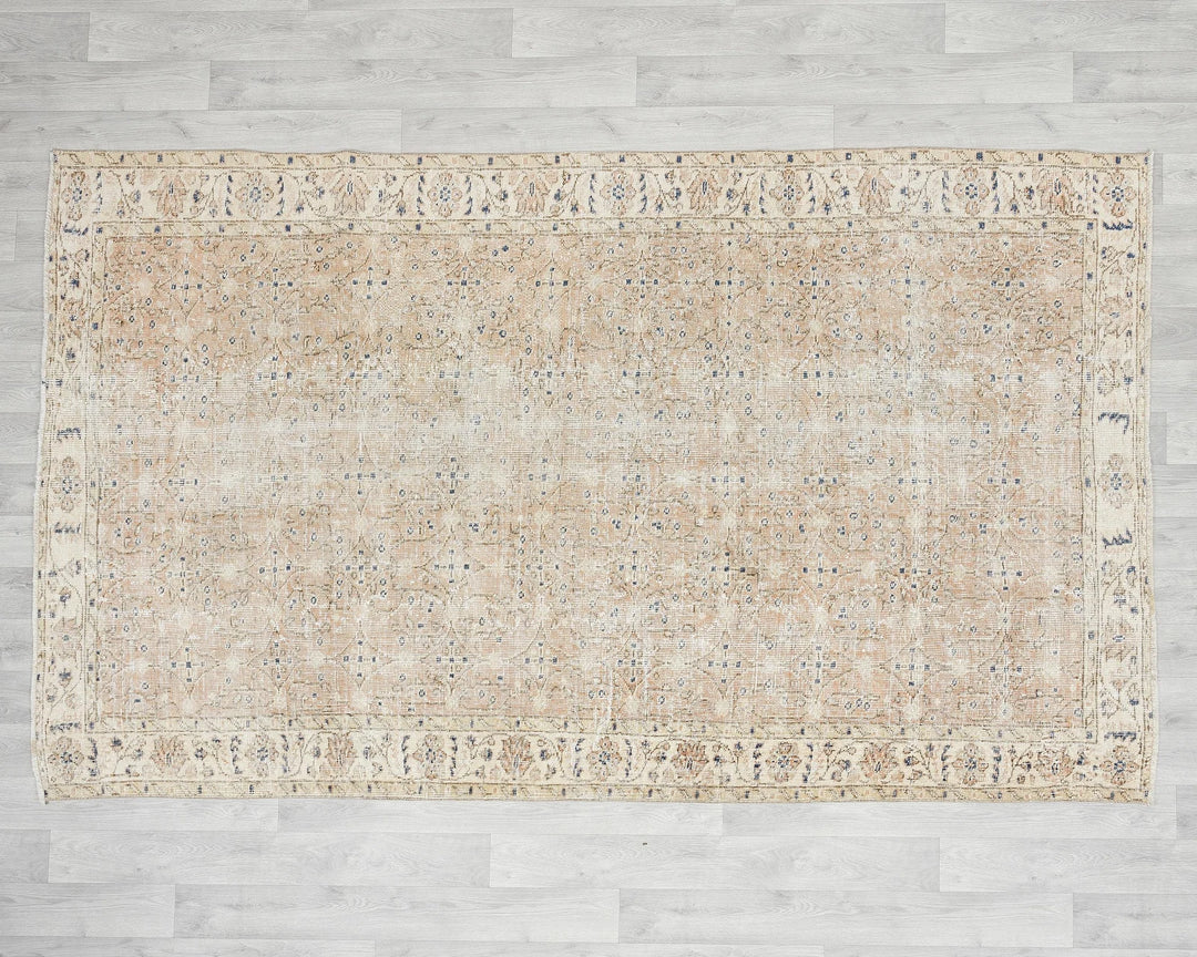 Multicolor Turkish Vintage Rug 4' 8" x 7' 1" Hand-Knotted | No. VR15168